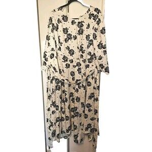 Lane Bryant black and white floral Fancy Formal dress Plus Size 22 NWOT New